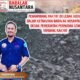 Ketua Umum Baralak Nusantara, Yudistira, dengan latar tambang batu bara, menyerukan desakan agar pemerintah mempermudah izin tambang rakyat di Lebak.