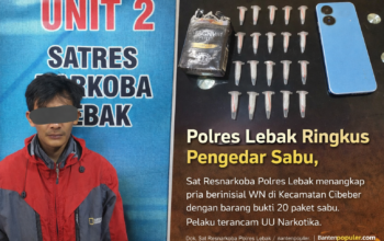 Penangkapan pengedar sabu oleh Sat Resnarkoba Polres Lebak di Kecamatan Cibeber