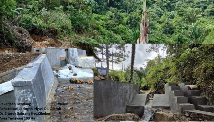 DPUPR Lebak Mantapkan Ketahanan Pangan Lewat Rehabilitasi Tiga Irigasi Strategis di Warunggunung dan Cibeber