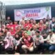 Koramil 0315/Bayah bersama PT Cemindo Gemilang Tbk dan unsur terkait foto bersama usai kegiatan khitanan massal di Kecamatan Bayah, Kabupaten Lebak.