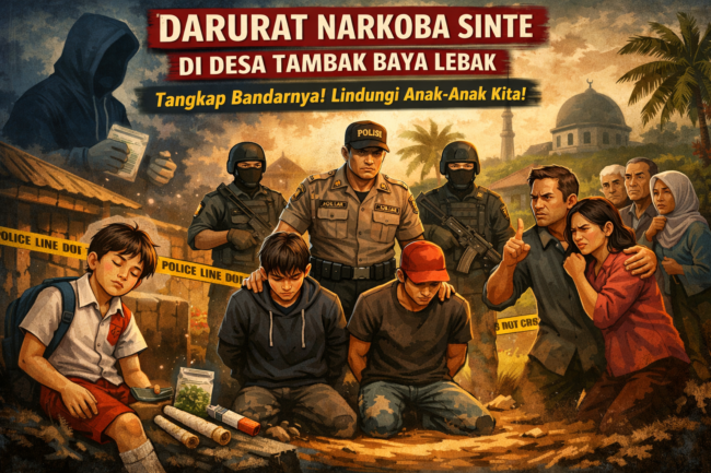Ilustrasi kasus narkoba sinte yang menyasar anak sekolah dasar di Desa Tambak Baya, Cibadak, Lebak