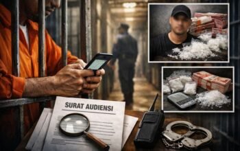 Ilustrasi dugaan penggunaan handphone oleh warga binaan pemasyarakatan kasus narkoba dari dalam lembaga pemasyarakatan.