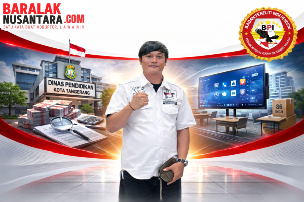 Ketua DPW BPI KPNPA RI Banten Erwin Teguh soroti dugaan korupsi proyek pengadaan Flat Panel Rp43 miliar di Disdik Kota Tangerang.