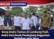 Bang Andra Tuntas di Lumbung Padi, Andra Soni Desak Pandeglang Anggarkan Perbaikan Jalan Desa