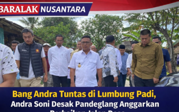 Bang Andra Tuntas di Lumbung Padi, Andra Soni Desak Pandeglang Anggarkan Perbaikan Jalan Desa