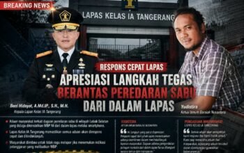 Baralak Nusantara Apresiasi Respons Cepat Lapas Kelas IA Tangerang Tindaklanjuti Aduan Dugaan Peredaran Sabu