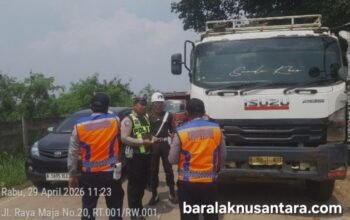 Penertiban Kendaraan Tambang di Maja–Curugbitung Diperketat, Parkir Liar dan Pelanggaran Jam Operasional Disorot