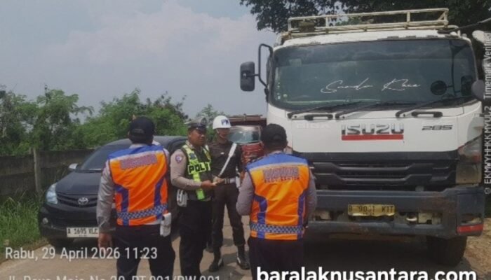Penertiban Kendaraan Tambang di Maja–Curugbitung Diperketat, Parkir Liar dan Pelanggaran Jam Operasional Disorot