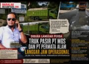 Truk Pasir Diduga Langgar Jam Operasional, Aktivitas PT MQS dan PT Permata Alam di Sajira Dikeluhkan Pengguna Jalan