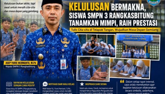 Kelulusan Penuh Makna, Siswa Kelas 9J SMPN 3 Rangkasbitung Tanamkan Mimpi dan Cita-cita