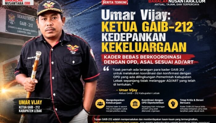 Umar Vijay: Kader GAIB-212 Bebas Berkoordinasi dengan OPD, Asal Sesuai AD/ART