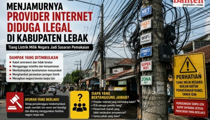 Menjamurnya Provider Internet Diduga Ilegal di Kabupaten Lebak, Siapa Bertanggung Jawab ?
