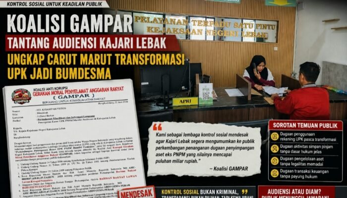 GAMPAR Tantang Kajari Lebak Buka Terang Dugaan Carut-Marut Transformasi UPK ke BUMDesma