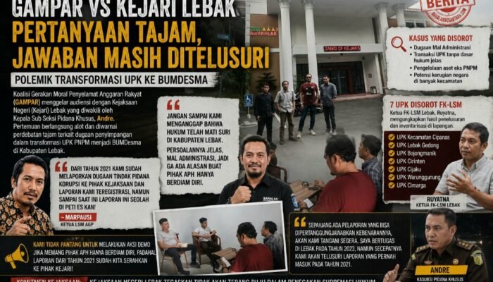 Audiensi GAMPAR dengan Kejari Lebak Berlangsung Alot, Aktivis Pertanyakan Nasib Laporan Dugaan Penyimpangan UPK Sejak 2021
