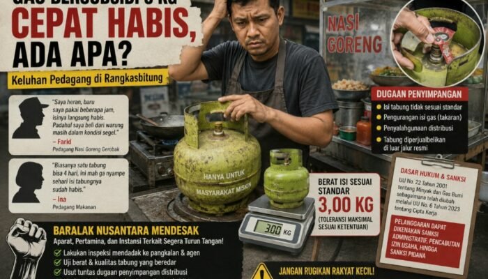 Gas Bersubsidi Cepat Habis, Ada Apa dengan Elpiji 3 Kg yang Beredar di Rangkasbitung? Baralak Minta Aparat dan Pertamina Turun Tangan