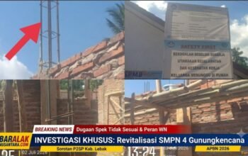 Revitalisasi SMPN 4 Gunungkencana Rp953 Juta Disorot, Dugaan Ketidaksesuaian Spek dan Munculnya Sosok WN di Balik Pelaksanaan Proyek