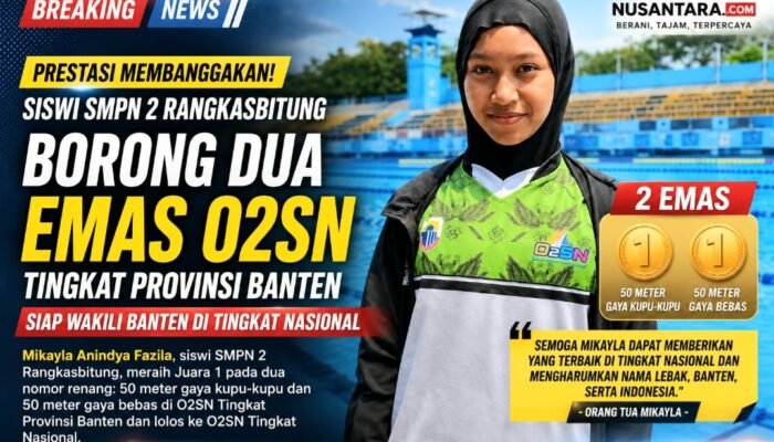 Borong Dua Emas O2SN Banten, Siswi SMPN 2 Rangkasbitung Siap Kibarkan Nama Lebak di Pentas Nasional