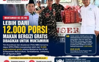 Muktamar Ke-35 NU di Jombang, Lebih dari 12.000 Porsi MBG Dibagikan kepada Muktamirin