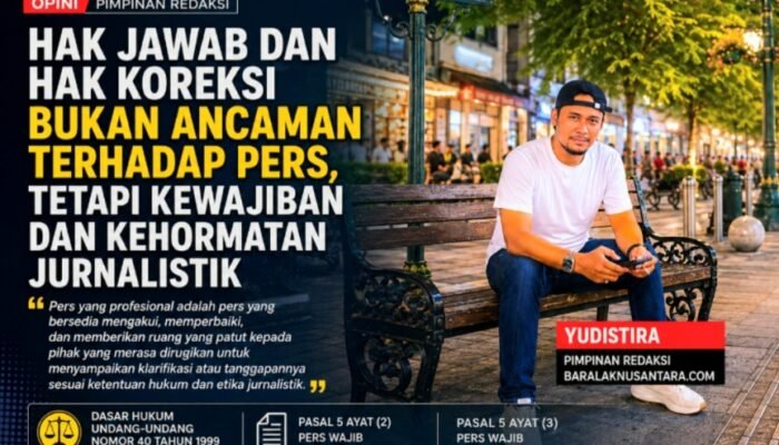 Hak Jawab dan Hak Koreksi Bukan Beban bagi Pers, Melainkan Kewajiban dan Kehormatan Jurnalistik