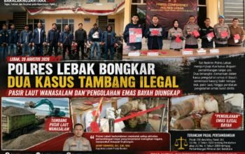 Polres Lebak Bongkar Dua Kasus Dugaan Tambang Ilegal, Pasir Laut Wanasalam dan Pengolahan Emas Bayah Diungkap