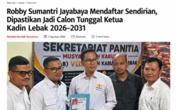 Robby Sumantri Jayabaya Melenggang Tanpa Rival, Siap Pimpin Kadin Lebak Periode 2026–2031