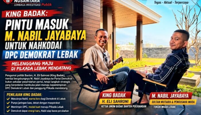 Masuk Demokrat, M. Nabil Jayabaya Dinilai Sedang Menata Langkah Politik Menuju Panggung Pilkada Lebak