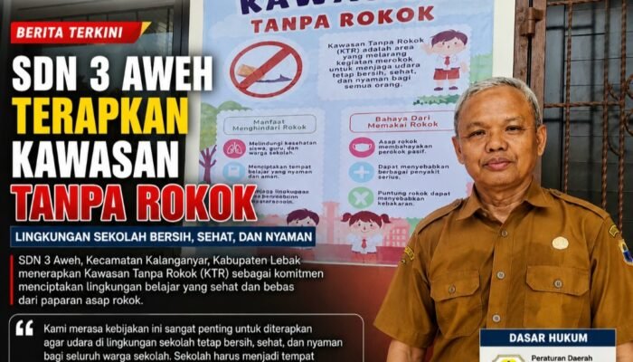 SDN 3 Aweh Wujudkan Lingkungan Belajar Sehat dengan Penerapan Kawasan Tanpa Rokok