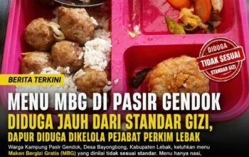 Menu MBG Diduga Jauh dari Standar Gizi, Dapur Milik Pejabat Perkim Lebak Jadi Sorotan