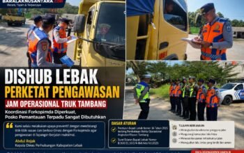 Dishub Lebak Tegaskan Komitmen Awasi Jam Operasional Truk Tambang, Abdul Rojak: Koordinasi Forkopimda Terus Diperkuat