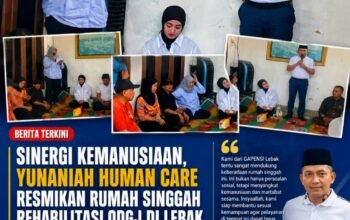 Sinergi Kemanusiaan, Yunaniah Human Care Resmikan Rumah Singgah Rehabilitasi ODGJ di Lebak