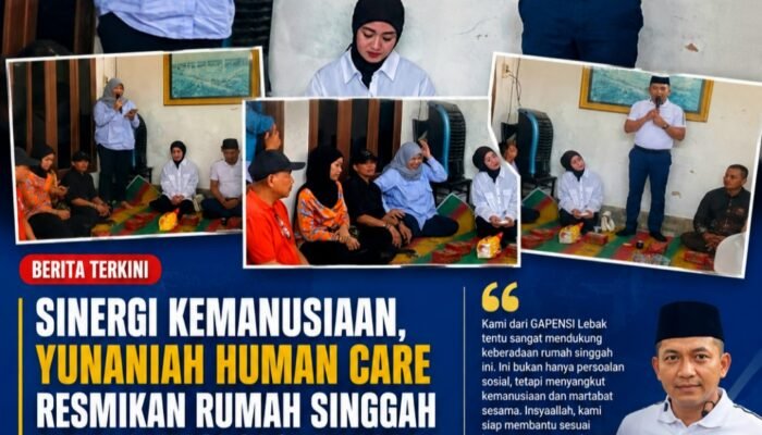 Sinergi Kemanusiaan, Yunaniah Human Care Resmikan Rumah Singgah Rehabilitasi ODGJ di Lebak