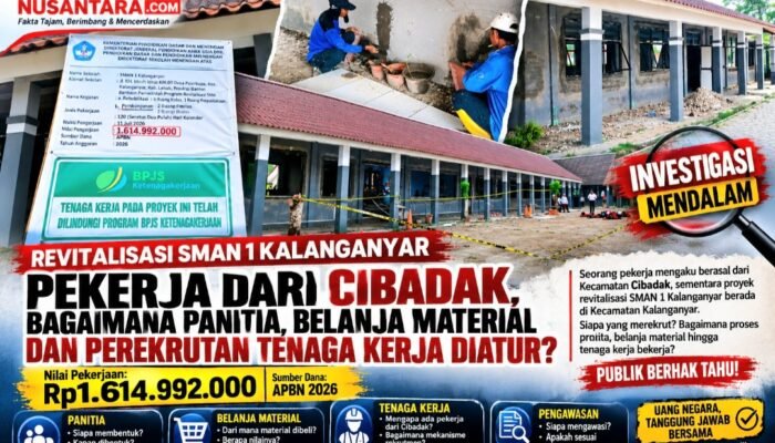 Revitalisasi SMAN 1 Kalanganyar Dibawah Sorotan: Dari Panitia, Belanja Materjal Hingga Pekerja Asal Kecamatan Cibadak