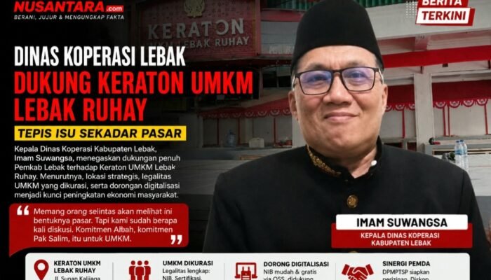 Dinas Koperasi Lebak Dukung Keraton UMKM Lebak Ruhay, Tepis Isu Sekadar Pasar