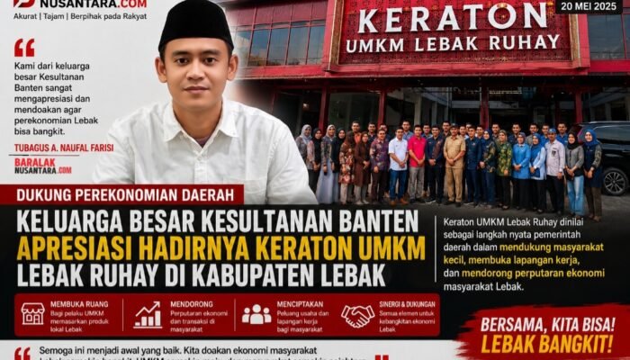 Dukung Perekonomian Daerah, Kesultanan Banten Apresiasi Pendirian Keraton UMKM Lebak Ruhay