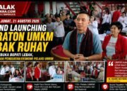 Grand Launching KERATON UMKM Lebak Ruhay Resmi Dibuka Bupati Lebak, Jadi Wadah Penguatan Ekonomi Pelaku UMKM