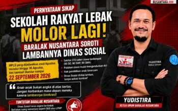 Sekolah Rakyat Lebak Terus Molor, Baralak Nusantara: Dinsos Jangan Lamban, Anak-anak Jadi Korban