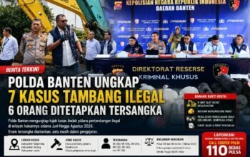 Polda Banten Bongkar 7 Kasus Pertambangan Ilegal, Enam Orang Ditetapkan Tersangka