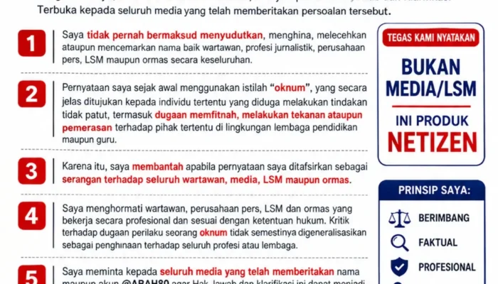 Rohim Budiman Sampaikan Hak Jawab Terkait Pemberitaan Akun TikTok @ABAH80