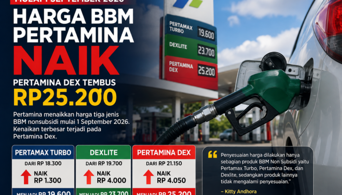 Mulai 1 September 2026, Harga BBM Nonsubsidi Naik