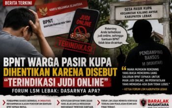 BPNT Warga Pasir Kupa Dihentikan karena Disebut “Terindikasi Judi Online”, Forum LSM Lebak: Dasarnya Apa?