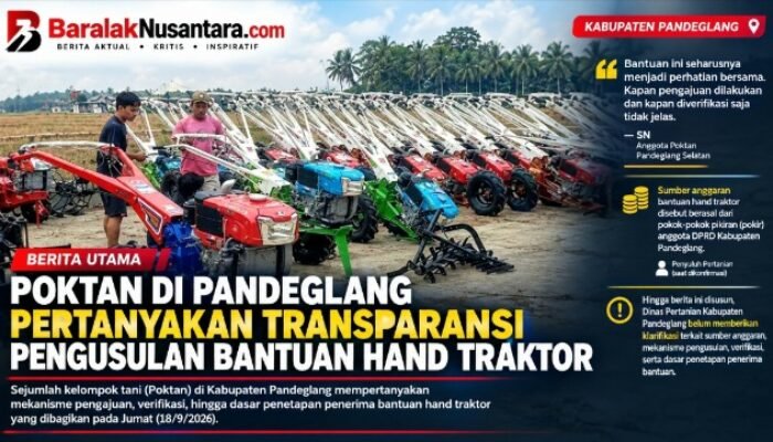 Penyaluran Hand Traktor di Pandeglang Dipertanyakan, Poktan Soroti Transparansi hingga Dasar Penetapan Penerima