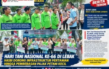 Hari Tani Nasional ke-66 di Lebak: Hasbi Dorong Infrastruktur Pertanian hingga Pembebasan Pajak Petani Kecil