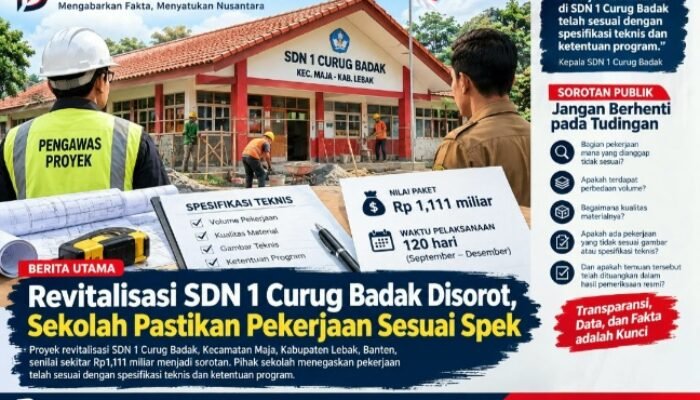 Revitalisasi SDN 1 Curug Badak Jadi Sorotan, Sekolah Pastikan Pekerjaan Sesuai Spek
