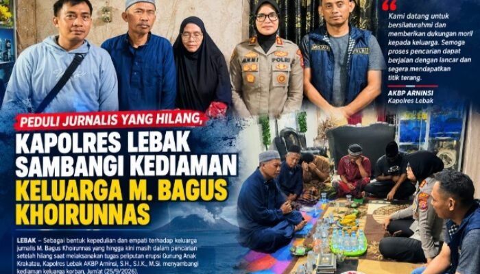 Jurnalis M. Bagus Khoirunnas Belum Ditemukan, Kapolres Lebak Datangi Kediaman Keluarga