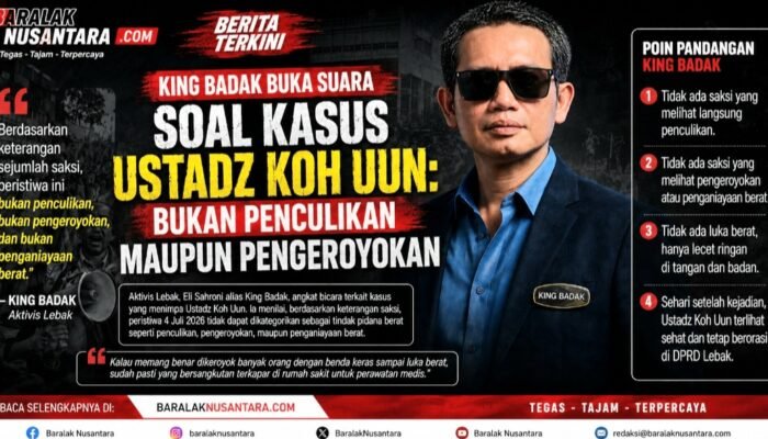 King Badak Buka Suara Soal Kasus Ustadz Koh Uun: “Bukan Penculikan Maupun Pengeroyokan”