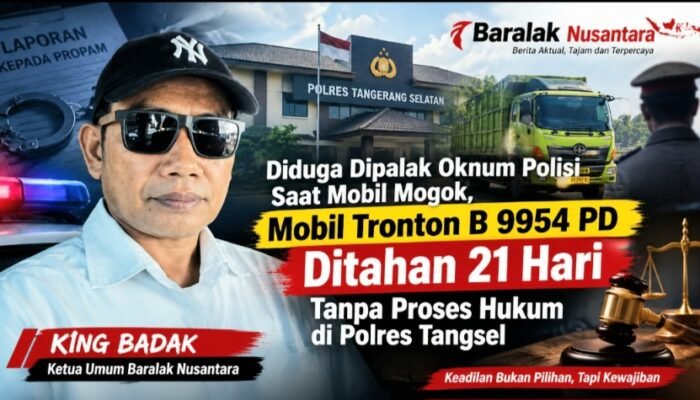 Diduga Dipalak Oknum Polisi Saat Mobil Mogok, Tronton B 9954 PD Diklaim Ditahan 21 Hari