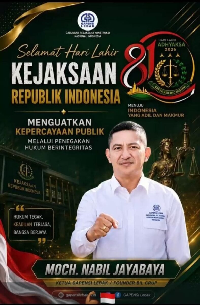 Ucapan Hari Lahir Kejaksaan Republik Indonesia 2026 dari Moch. Nabil Jayabaya