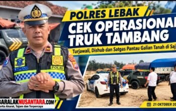 Pastikan Kepatuhan Jam Operasional Truk Tambang, Turjawali Polres Lebak Bersama Dishub Cek Galian Tanah di Sajira