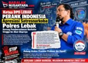 Ketua DPD PERANK Indonesia Lebak Apresiasi Satresnarkoba Polres Lebak, Dorong Pemberantasan Narkoba hingga ke Akar-Akarnya