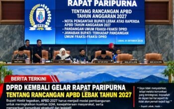 DPRD Lebak Kembali Gelar Rapat Paripurna Raperda APBD 2027, Bupati Hasbi: Jangan Saling Menyalahkan